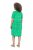Ulla Popken 850204 Vestido de jersey de manga corta con cuello de pico Verde - Vestidos de punto jersey - 