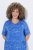 Ulla Popken 850204 Vestido camiseta estampado con volantes Azul - Vestidos de punto jersey - 