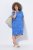 Ulla Popken 850204 Vestido camiseta estampado con volantes Azul - Vestidos de punto jersey - 