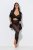 Ulla Popken 850264 Leggings de media con estampado Negro - Medias & calcetines - 