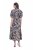 Ulla Popken 850298 Vestido camisero de flores Azul marino - Vestidos maxi - Vestidos largos en tallas grandes