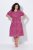 Ulla Popken 850346 Vestido estampado con cuello de pico Rosa - Vestidos midi - Vestidos midi de talla grande