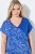 Ulla Popken 850389 Vestido de gasa estampado Azul - Vestidos - Vestidos para todas las tallas