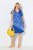 Ulla Popken 850389 Vestido de gasa estampado Azul - Vestidos - Vestidos para todas las tallas
