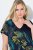 Ulla Popken 850393 Vestido de gasa estampado Azul marino - Vestidos de verano - Vestidos de verano tallas grandes