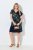 Ulla Popken 850393 Vestido de gasa estampado Azul marino - Vestidos de verano - Vestidos de verano tallas grandes