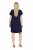 Ulla Popken 850393 Vestido de gasa estampado Azul marino - Vestidos de verano - Vestidos de verano tallas grandes