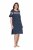 Ulla Popken 850401 Camisón de flores Azul marino - Camisones - 