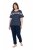 Ulla Popken 850403 Pijama de flores Azul marino - Pijamas/ropa de estar en casa - 