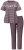 Ulla Popken 850403 Pijama de flores Marrón - Pijamas/ropa de estar en casa - 