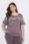 Ulla Popken 850403 Pijama de flores Marrón - Pijamas/ropa de estar en casa - 