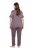 Ulla Popken 850403 Pijama de flores Marrón - Pijamas/ropa de estar en casa - 