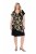Ulla Popken 850406 Vestido de gasa estampado Negro - Vestidos - Vestidos para todas las tallas