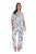 Ulla Popken 850441 Pijama con estampado Blanco roto - Pijamas/ropa de estar en casa - 