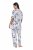 Ulla Popken 850441 Pijama con estampado Blanco roto - Pijamas/ropa de estar en casa - 