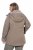 Ulla Popken 850509 Chaqueta de pelo sintético Topo - Chaquetas - Chaquetas para mujer en tallas grandes