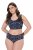 Ulla Popken 850538 Bragas de flores de algodón orgánico pack de 2 Azul marino - Bragas - 