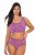 Ulla Popken 850538 Bragas de flores de algodón orgánico pack de 2 Violeta - Bragas - 