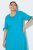 Ulla Popken 850724 Vestido midi de manga corta con cinturón anudado Turquesa - Vestidos midi - Vestidos midi de talla grande