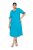 Ulla Popken 850724 Vestido midi de manga corta con cinturón anudado Turquesa - Vestidos midi - Vestidos midi de talla grande