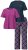 Ulla Popken 850864 Conjunto de pijama de 3 piezas de cuadros Violeta - Pijamas/ropa de estar en casa - 