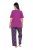 Ulla Popken 850864 Conjunto de pijama de 3 piezas de cuadros Violeta - Pijamas/ropa de estar en casa - 