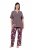 Ulla Popken 850903 Pijama de flores pack de 2 Marrón - Pijamas/ropa de estar en casa - 