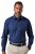 JP1880 851055 Camisa de vestir estampada sin plancha manga larga Azul marino TALL - TALL camisas - Camisas TALL para hombre alto