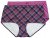 Ulla Popken 851071 Bragas de cuadros de algodón orgánico pack de 2 Violeta - Bragas - 