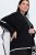 Ulla Popken 851127 Poncho de punto abierto con ribete de strass Negro - Ponchos y capas - 