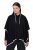 Ulla Popken 851127 Poncho de punto abierto con ribete de strass Negro - Ponchos y capas - 