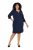 Ulla Popken 851220 Vestido con manga 3/4 Azul marino - Vestidos - Vestidos para todas las tallas