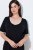 Ulla Popken 851237 Camisón de rayas Negro - Camisones - 
