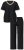 Ulla Popken 851245 Pijama de rayas Negro - Pijamas/ropa de estar en casa - 