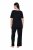 Ulla Popken 851245 Pijama de rayas Negro - Pijamas/ropa de estar en casa - 