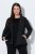 Ulla Popken 851341 Blazer elástico de raya diplomática Negro - Blazers - Blazers en tallas grandes para mujer
