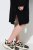Ulla Popken 851563 Vestido de punto de manga larga con cuello alto Negro - Vestidos - Vestidos para todas las tallas