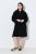 Ulla Popken 851563 Vestido de punto de manga larga con cuello alto Negro - Vestidos - Vestidos para todas las tallas