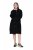Ulla Popken 851563 Vestido de punto de manga larga con cuello alto Negro - Vestidos - Vestidos para todas las tallas