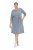 Ulla Popken 851666 Vestido midi de rayas con manga 3/4 Gris jaspeado - Vestidos midi - Vestidos midi de talla grande