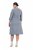 Ulla Popken 851666 Vestido midi de rayas con manga 3/4 Gris jaspeado - Vestidos midi - Vestidos midi de talla grande