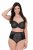 Ulla Popken 851700 Bragas de cuadros de talle alto con encaje Negro - Bragas - 