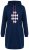 Ulla Popken 851749 Vestido de estar en casa de cuadros con capucha Azul marino - Pijamas/ropa de estar en casa - 