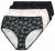 Ulla Popken 851752 Bragas de rayas pack de 5 Negro - Bragas - 