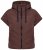 Ulla Popken 851785 Chaleco acolchado oversize con capucha Marrón - Chalecos - 