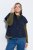 Ulla Popken 851785 Chaleco acolchado oversize con capucha Azul marino - Chalecos - 