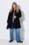 Ulla Popken 851827 Abrigo evasé efecto lana Negro - Abrigos - Abrigos de talla grande