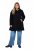 Ulla Popken 851827 Abrigo evasé efecto lana Negro - Abrigos - Abrigos de talla grande