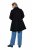 Ulla Popken 851827 Abrigo evasé efecto lana Negro - Abrigos - Abrigos de talla grande