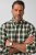 JP1880 851877 Camisa de franela de cuadros de manga larga Verde oscuro TALL - TALL camisas - Camisas TALL para hombre alto